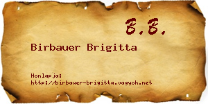 Birbauer Brigitta névjegykártya
